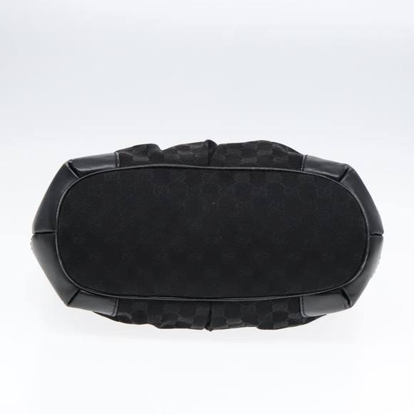 GUCCI GG Canvas Hand Bag 2way Black Gold 247902 Auth 91392 - Picture 6 of 16
